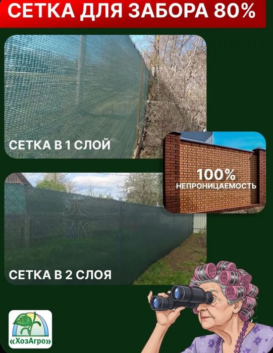Затеняющая сетка, черная 80%