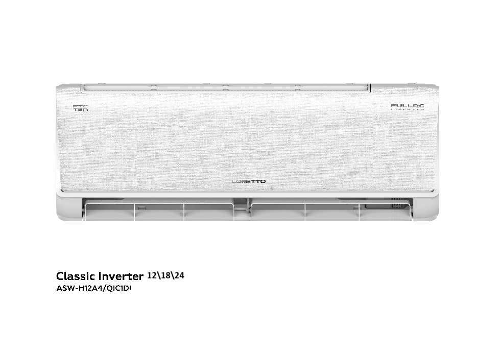 Classic Inverter konditsionerlari Loretto 12\18\24