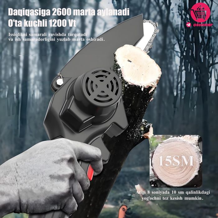 Uy uchun zaryadlanuvchi elektr qo'l arra