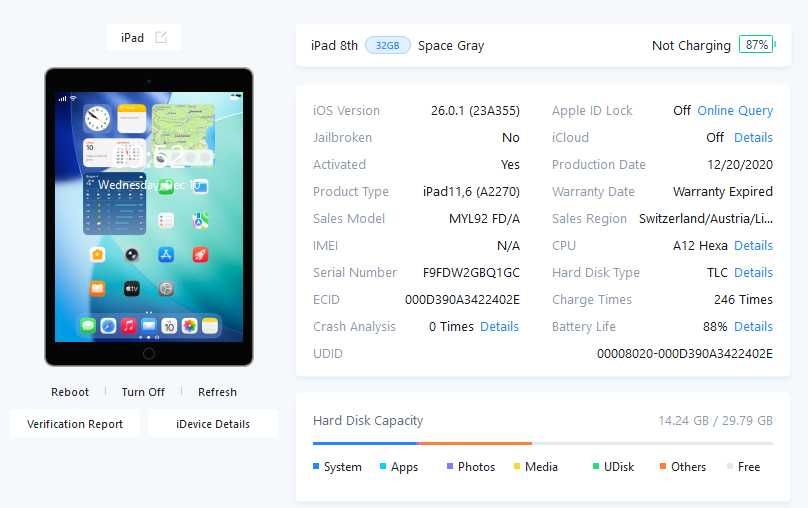 Apple iPad 8 (2020) 10.2"/32GB WiFi
