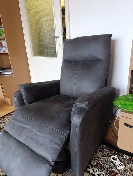 Регулируемо кресло ABILDSKOV електрическо сиво изк. кожа