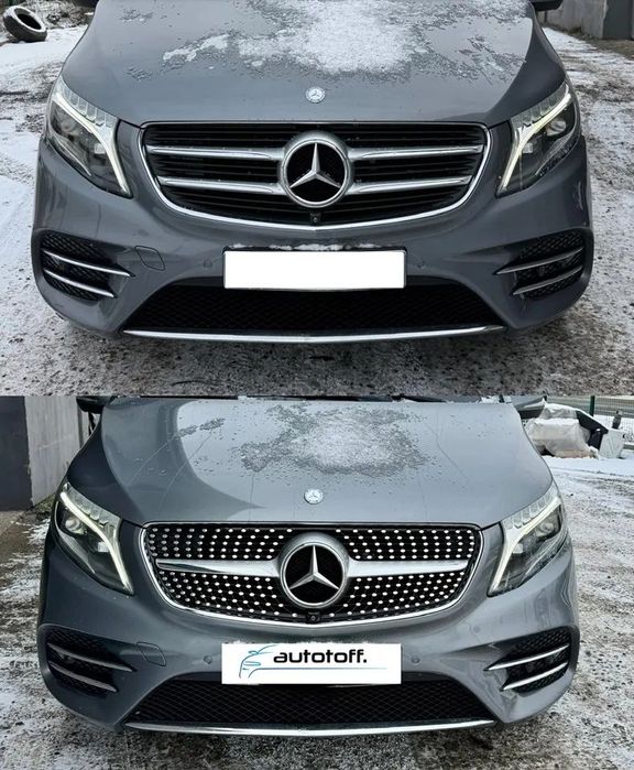 Grila compatibila cu Mercedes V-Class W447 (14-19) model Diamond
