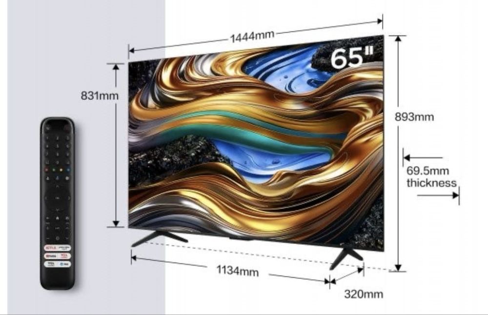 Телевизор TCL 65P755 120HZ Smart 4k Google Tv От официального дилера
