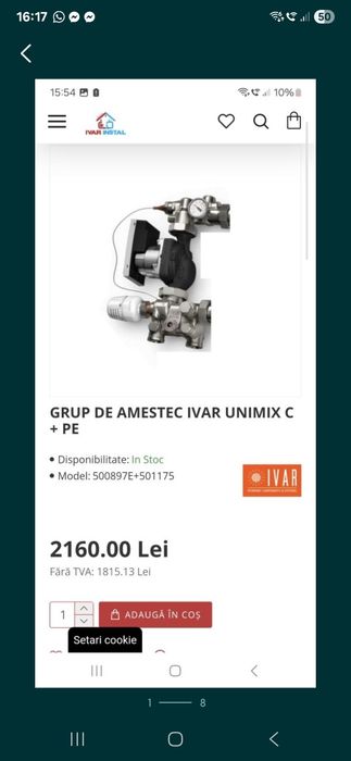 vand 2 grupuri amestec încălzire pardoseala si receptor salus