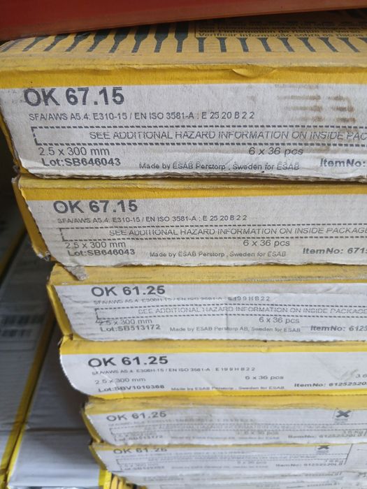 Electrozi Esab OK 63,35 Inox E 316-15 la 1.700 kg