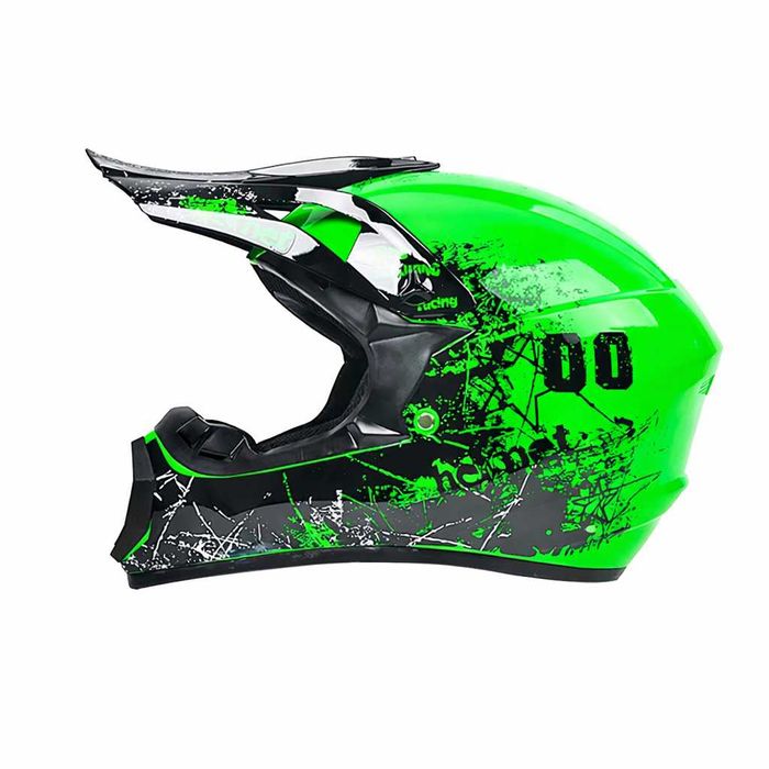 Casca Moto Enduro Cross ATV - S / M / L / XL - Verde