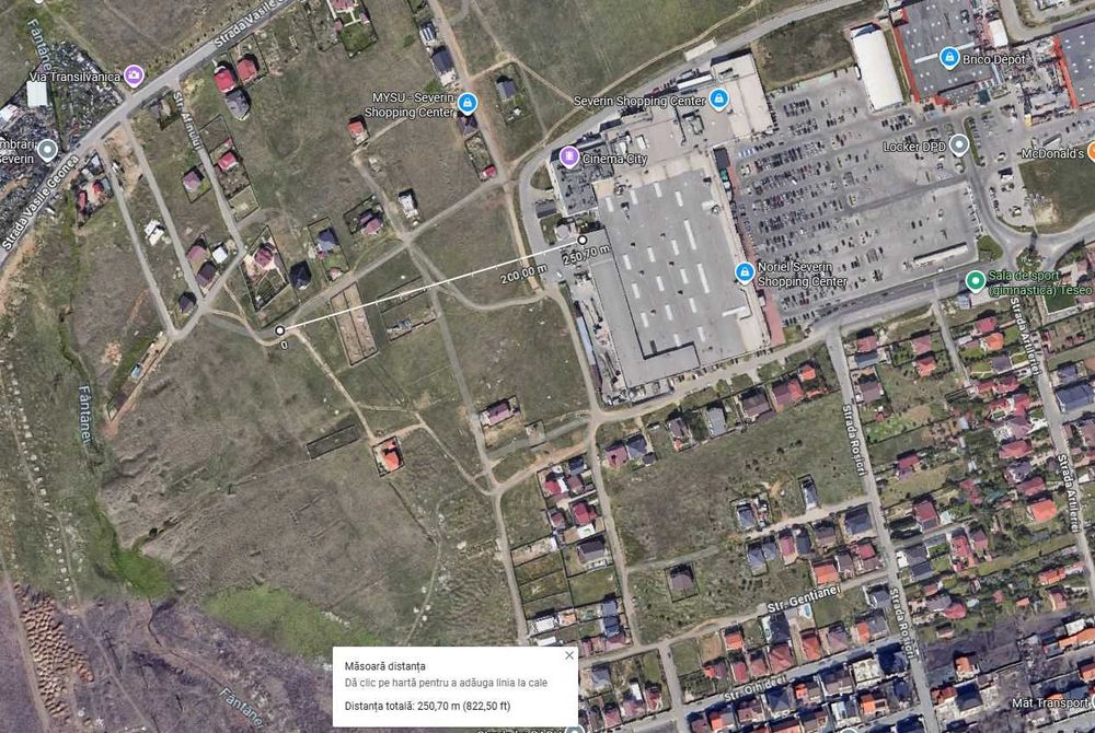 Teren 474 m.p. Carrefour, strazi cedate