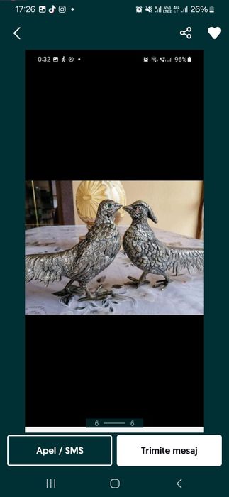 Fazani arginti din metal