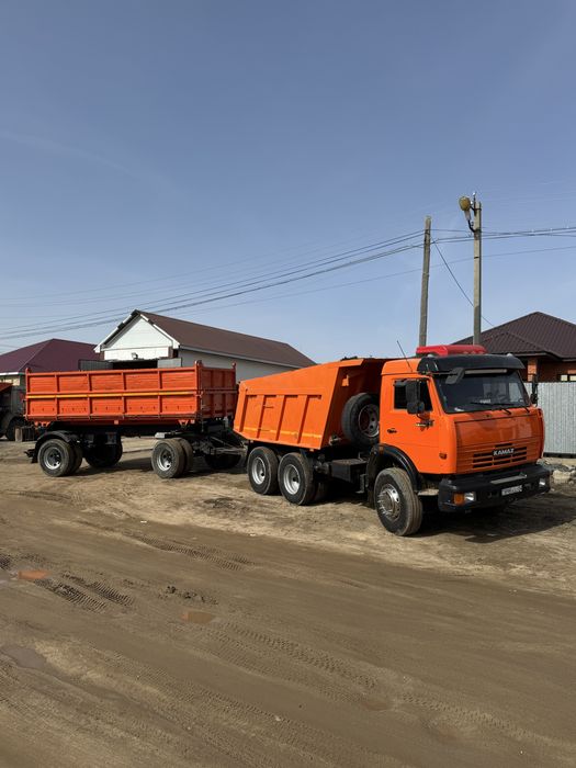 Услуги камаза с прицепом доставка щебень балласт песок