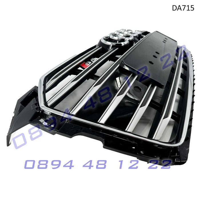 Предна S5 Sline решетка Audi A5 S5 16-19 хром сив грил броня ауди а5