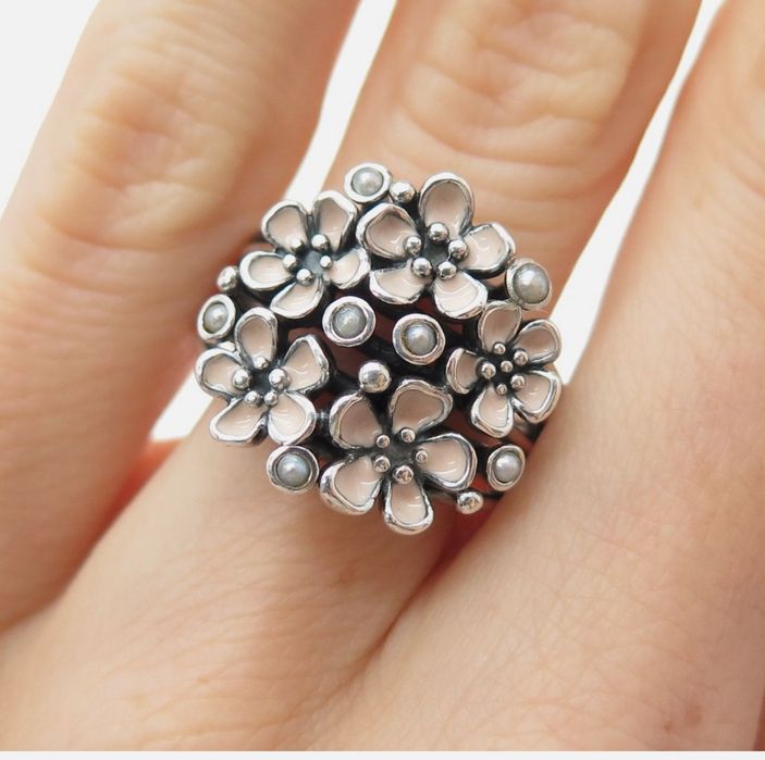 Inel original Pandora Cherry Blossom mărimea 52 argint S925