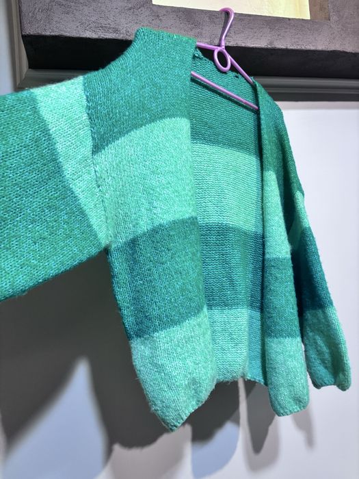 дамска жилетка One Step с шарки в зелени нюанси