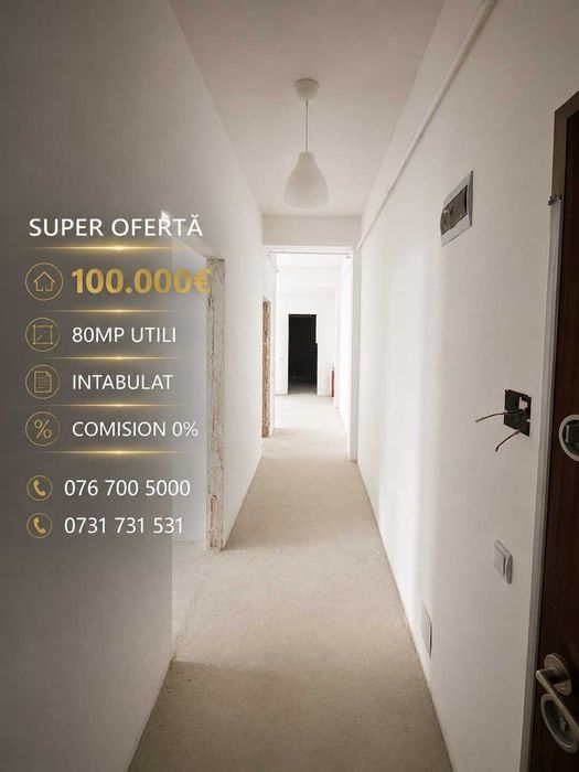 3 camere -80mp UTILI -100.000 euro - INTABULAT - LOCATIE TOP - MILEA-KAUFLAND - OCAZIE UNICA - comision 0%