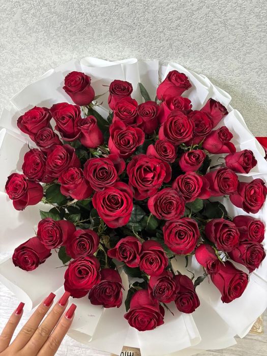 Цветы букет 51 роза свежый букет