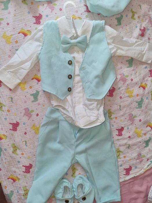 Costumas botez bebe Little Claire, marimea 68- 3-6 luni