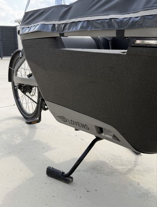 Lovens Explorer S50 cargo electrică Bosch – copii, plafon ploaie, stare foarte bună