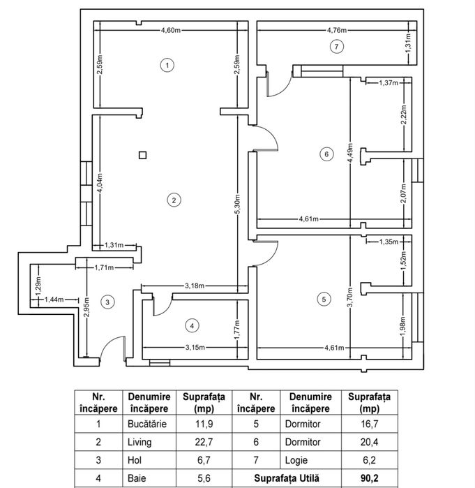 Vand apartament 3 camere zona Zamca