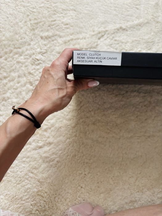 Клатч Chanel черный на золоте