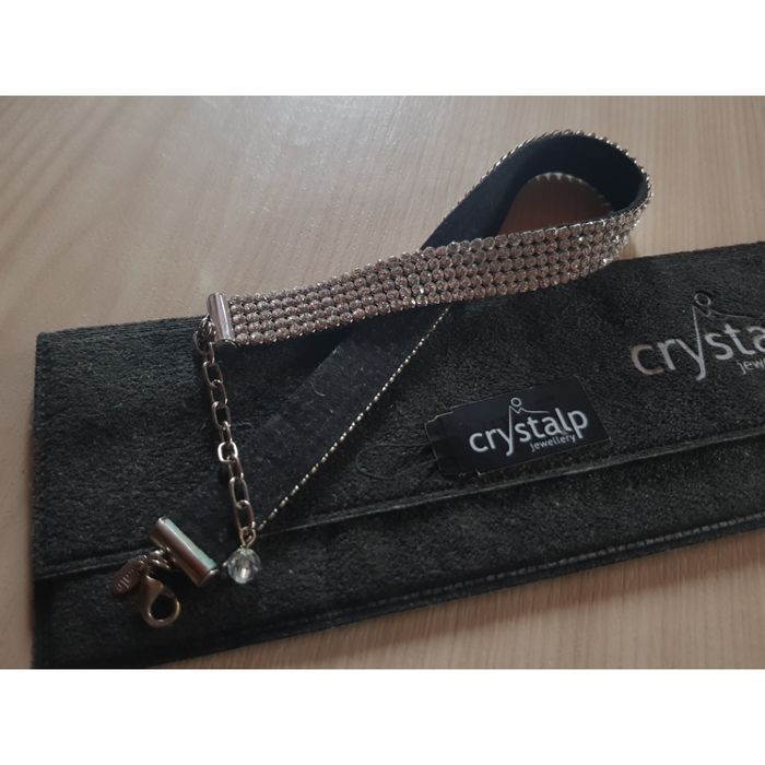 Колие/чокър с 5 реда кристали Swarovski