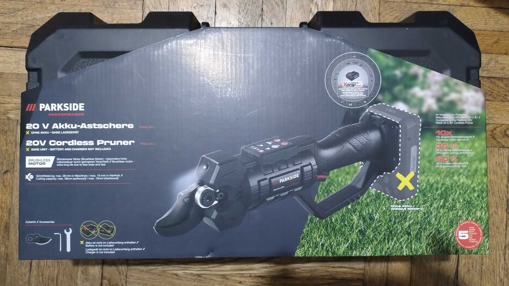 Foarfecă de grădinărit PARKSIDE PERFORMANCE PPAAS 20-Li 20v