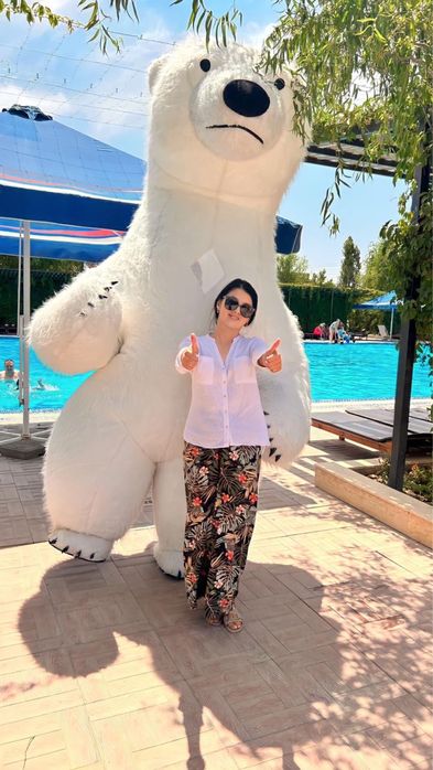 Белый  Мишка на заказ