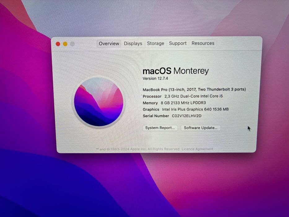 MacBook Pro A1708 13инча 2017г 256gb