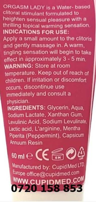 Gel de stimulare si intensificare a placerii pentru femei