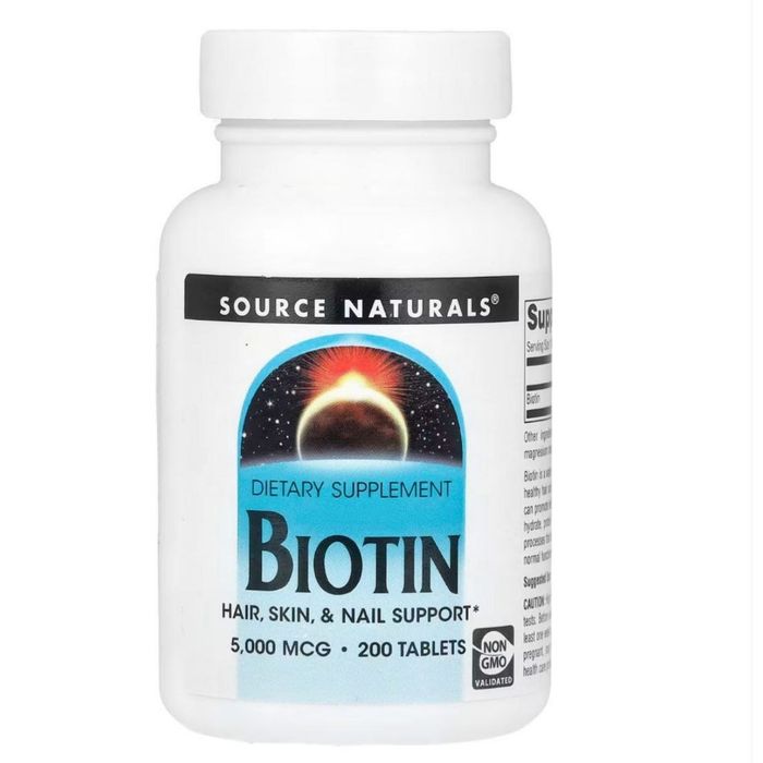 Витамин красоты Биотин ,Source Naturals, Biotin,5000мг.200 таблеток
