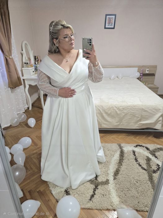 Rochie de mireasa , marime mare . Mai multe detalii in privat