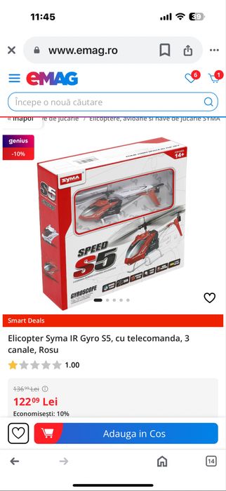 Elicopter Syma IR Gyro S5