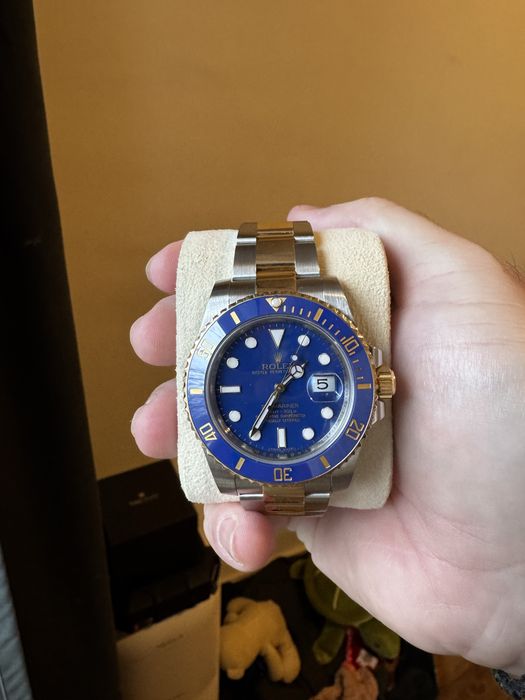 Rolex Submariner Two Tone Aur Metal ‘Bluesy’ Acte Cutie