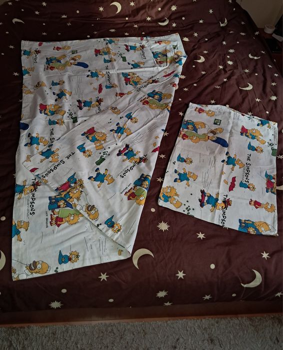 LOT-Lenjerie 130x90/perna 60x40+ 2 cearșafuri cu elastic 140x70,BUMBAC