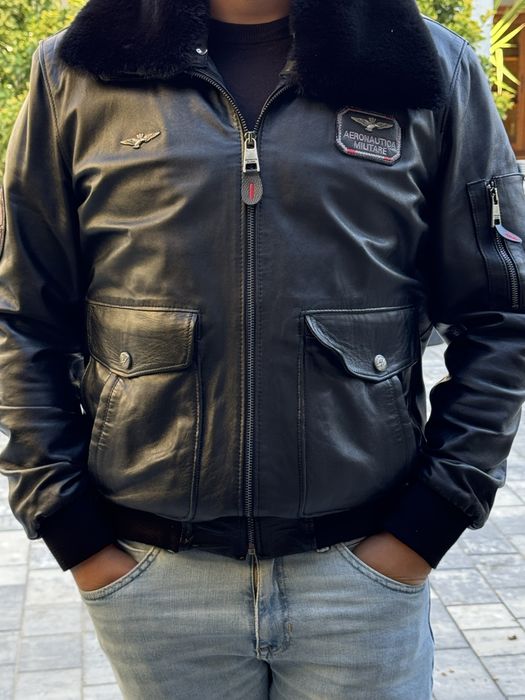 geaca piele aeronautica militare