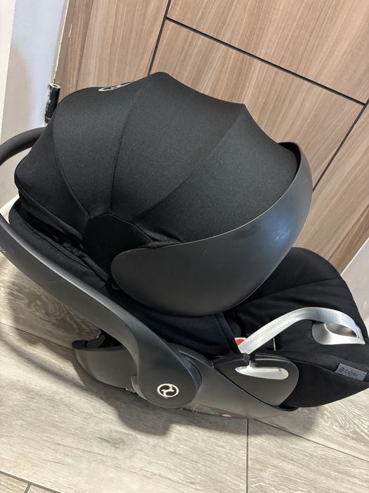 Scaun auto Cybex + bază Isofix + adaptoare cărucior – stare foarte bună