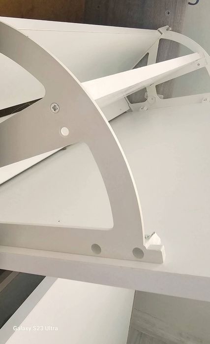 Шкаф за обувки  /Сонома тъмна /Бяло гладко
двуредов механизъм, 67/28/123 см