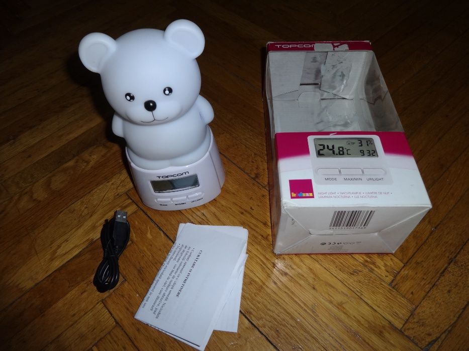 -40 % Reducere,TOPCOM KL4330,Lampa LED+Ceas+Termometru+Alarma,pt.Copii