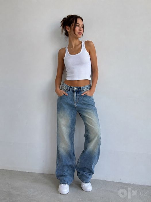 Джинсы y2k street style размер S-М
