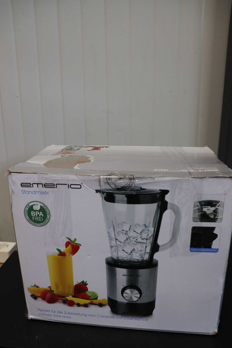 Блендер EMERIO, 1,5L стъклен контейнер, функция за раздробяване на лед