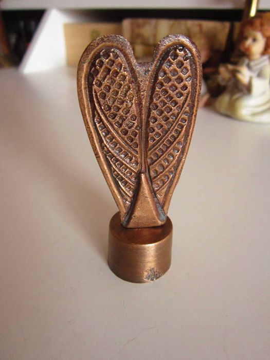 Inger pazitor miniatura bronz masiv handmade Germania'60 cadou rar