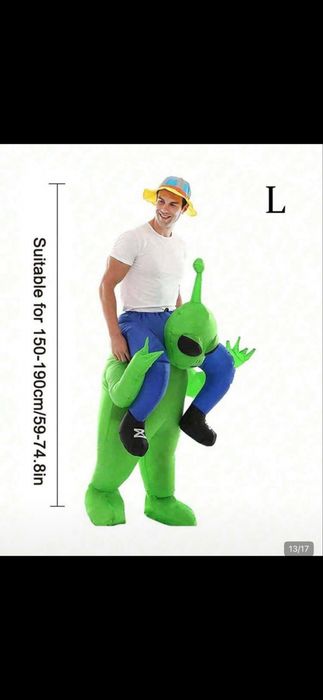 Costum extraterestru halloween gonflabil