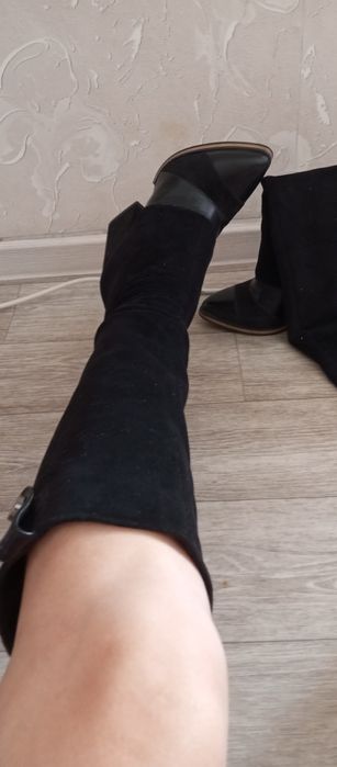 сапоги замшевые до колена