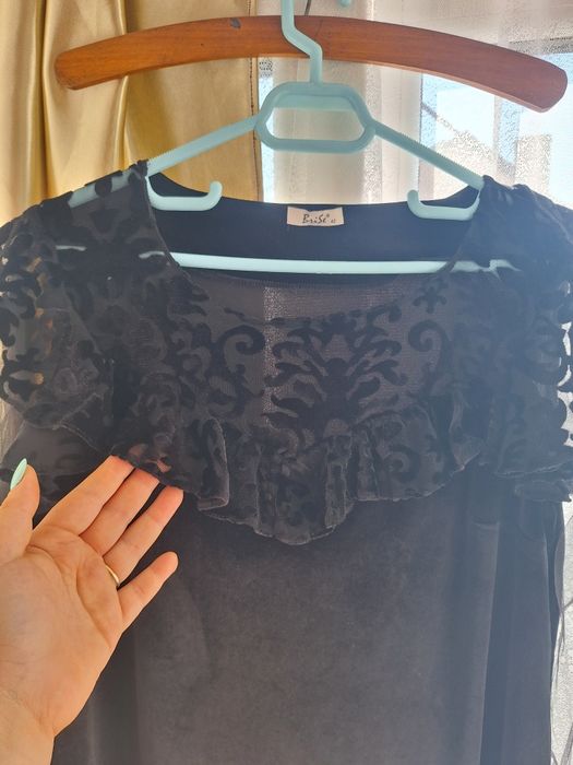 Rochie neagra din catifea