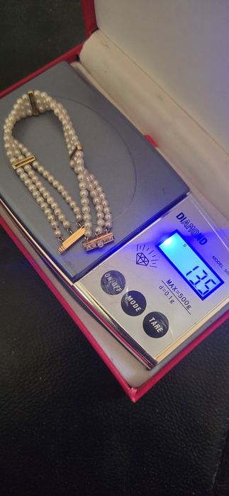 Brățară aur perle si diamante naturale okazie