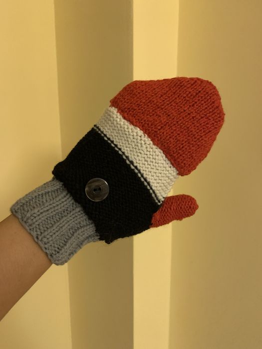 Ръчно плетени дамски ръкавици с капаче без пръсти За момичета или жени