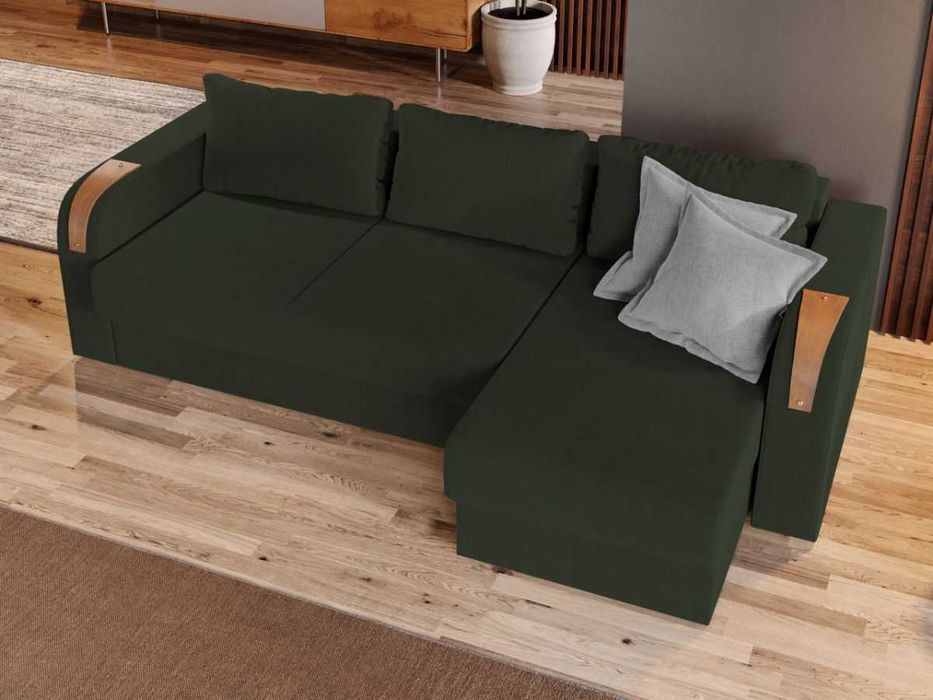 Coltar Morelia Verde + Masa Grand Stejar Auriu + 4 Scaune Grand Maro