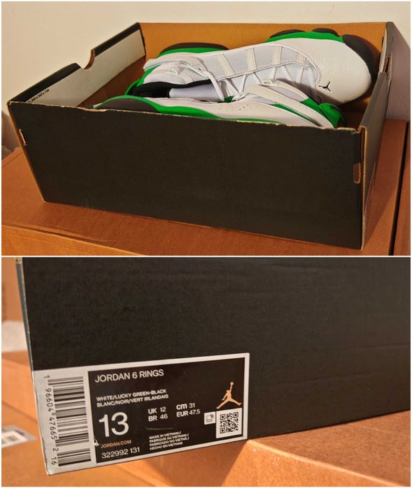 Nike Air Jordan 6 Rings ЧИСТО НОВИ 47.5 ти номер 31.0см стелка с кутия