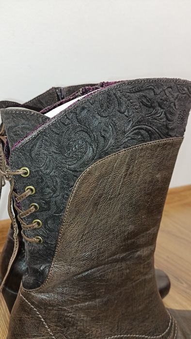 Cizme piele naturala maro + cadou geanta