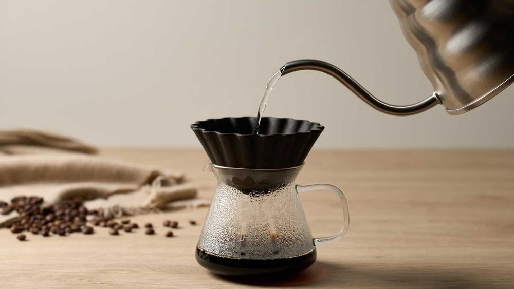 Filtru de cafea Ceramica poroasa Kubota + Dim mica + Set ceasca alba