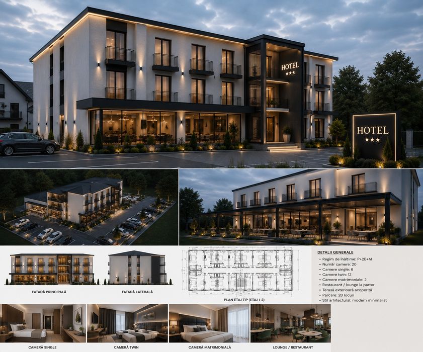 Clădirea de inchiriat care poate fi camin de bătrâni. Hotel.clinica.ect.în Balotești lângă therme
