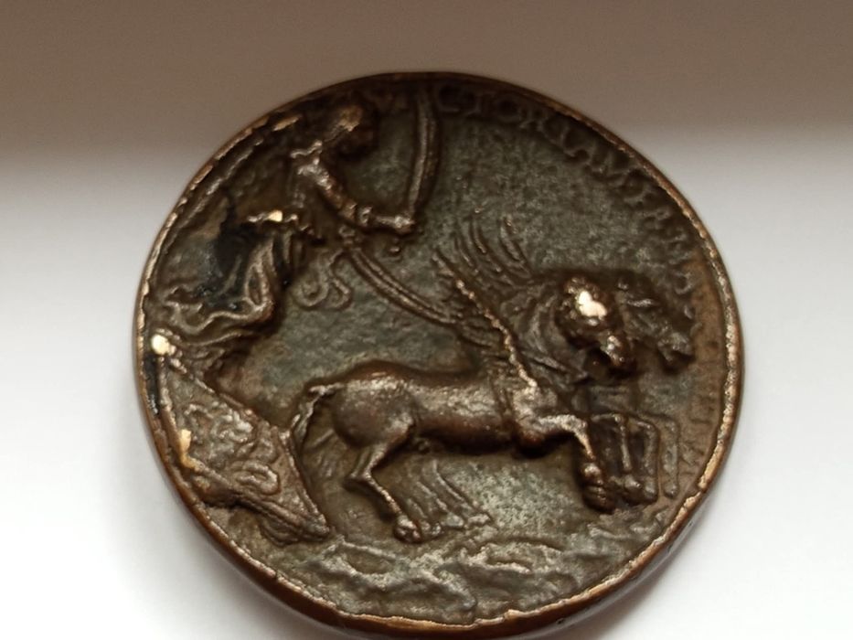 Medalie foarte rară Caterina Sforza,sec.XV,Niccolò di Forzore Spinelli